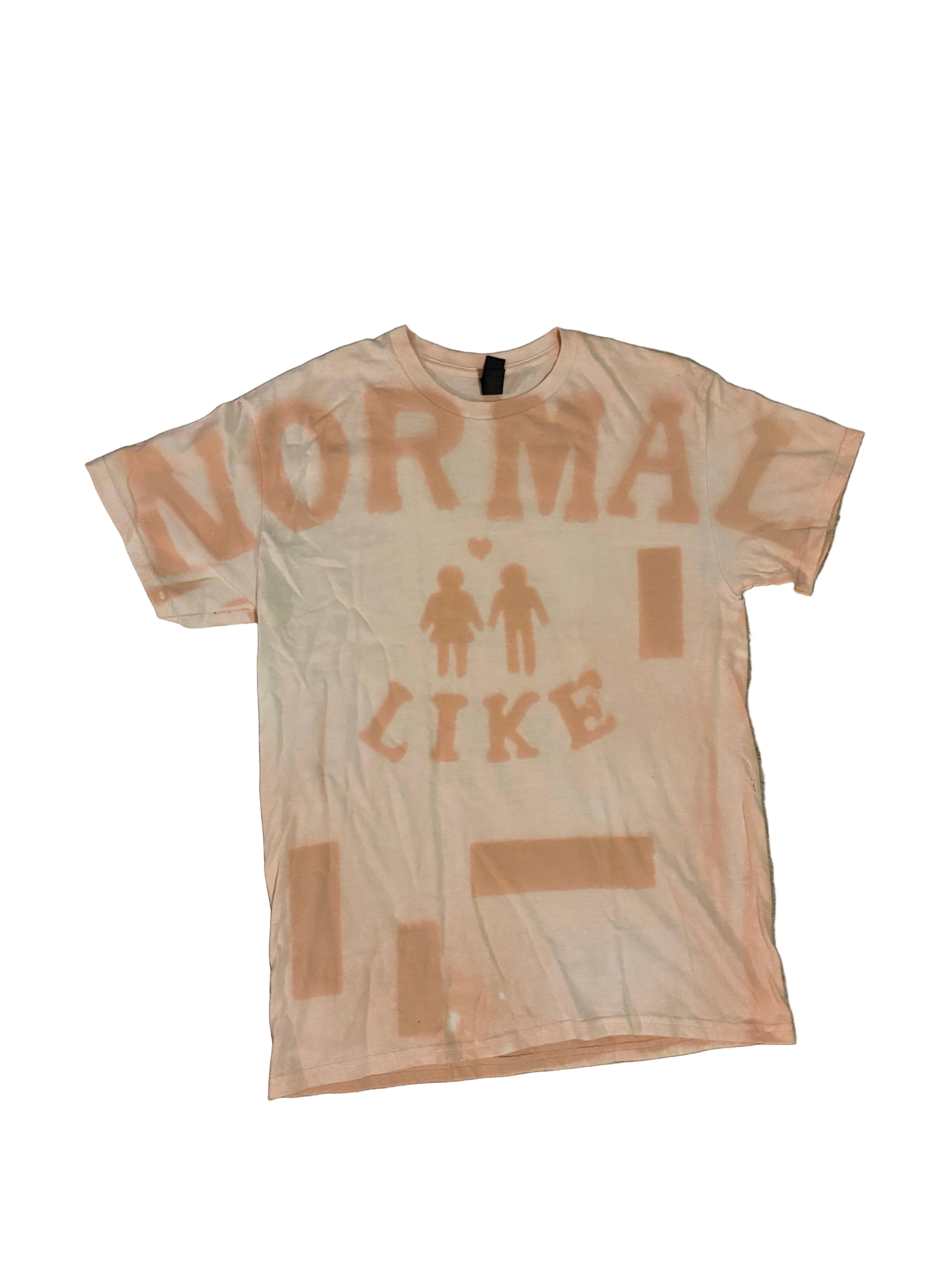 M short sleeve light pink/white