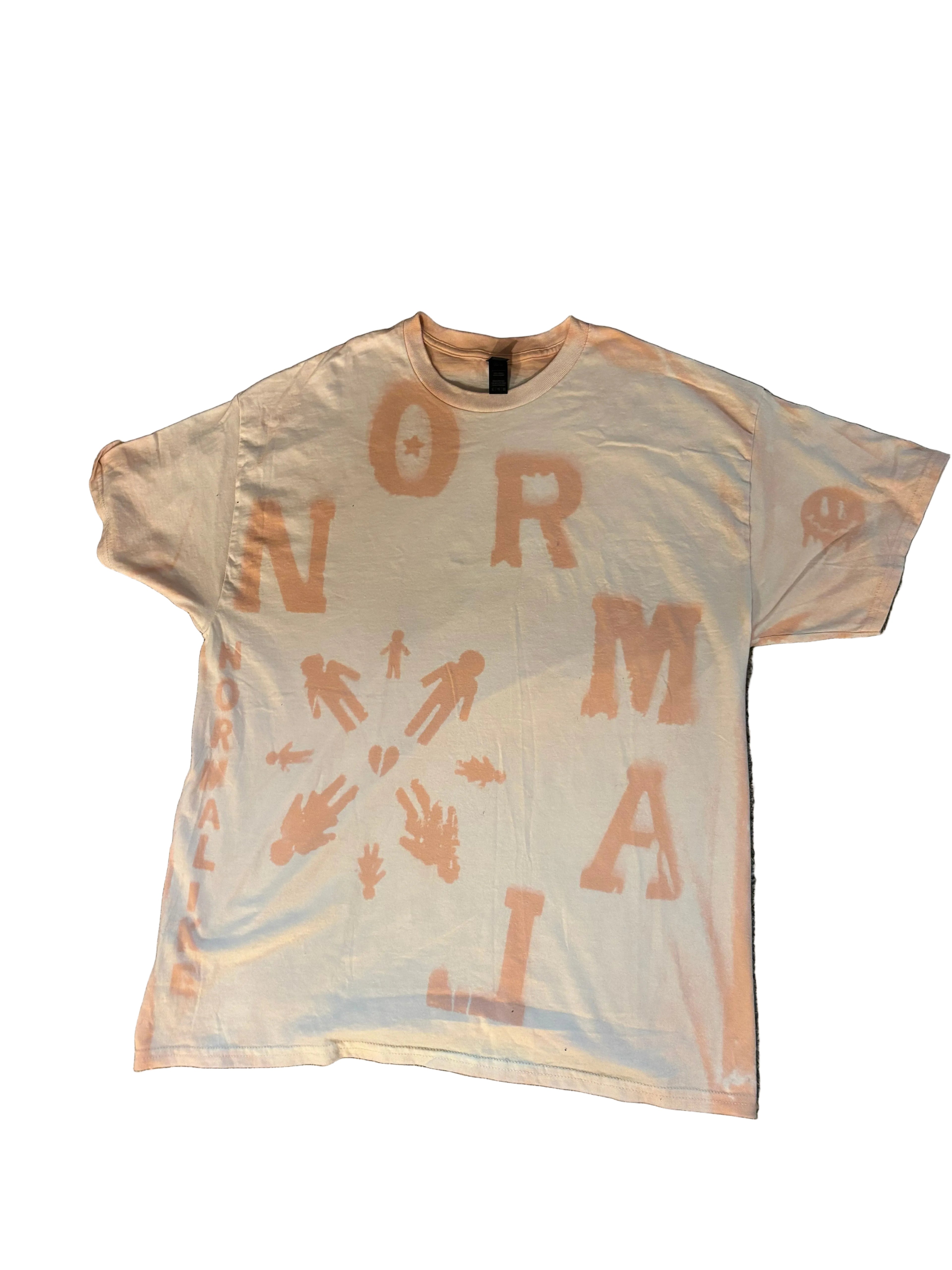 XL short sleeve light pink/white