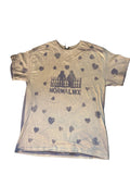 L short sleeve light purple/white