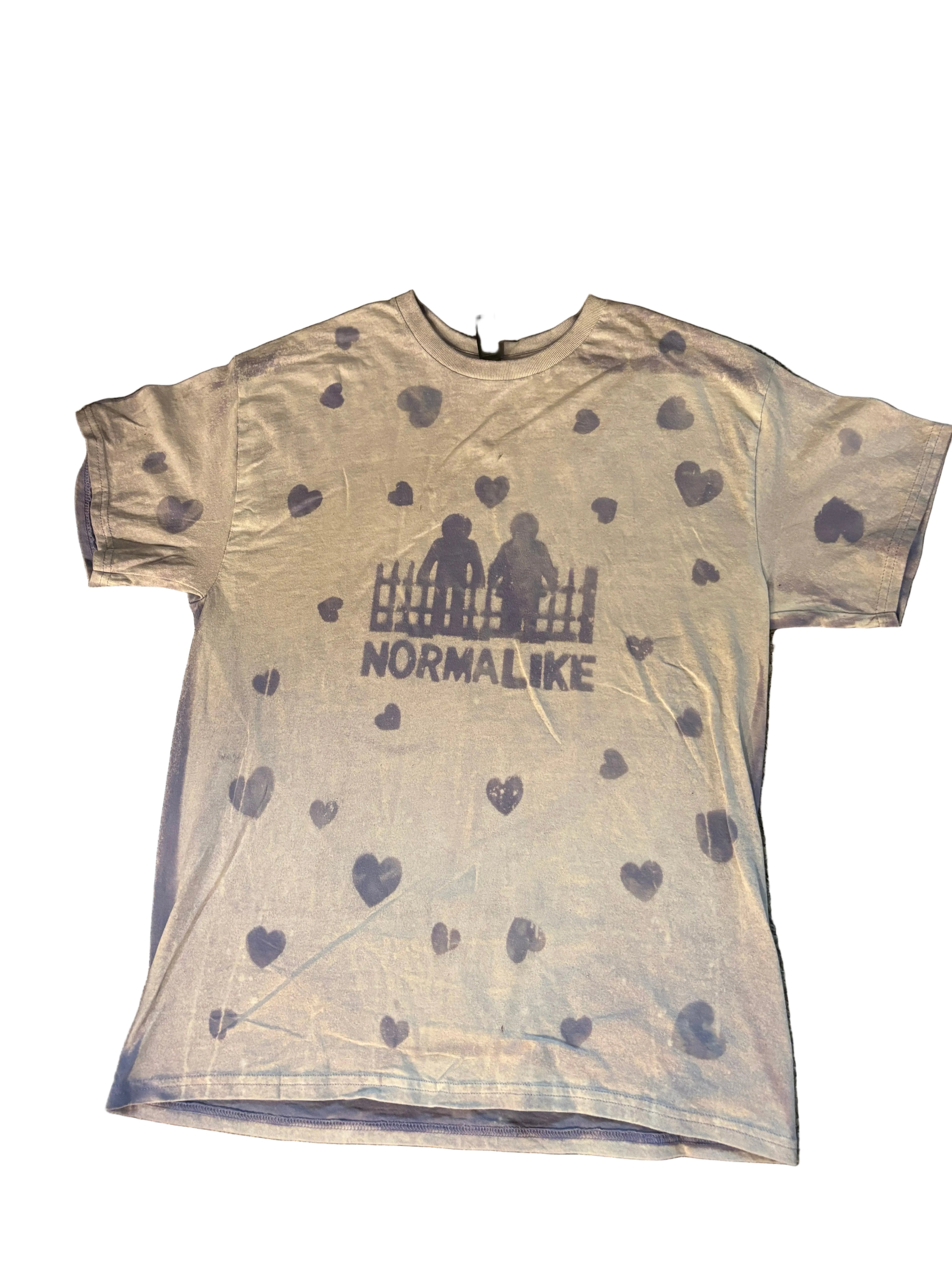 L short sleeve light purple/white