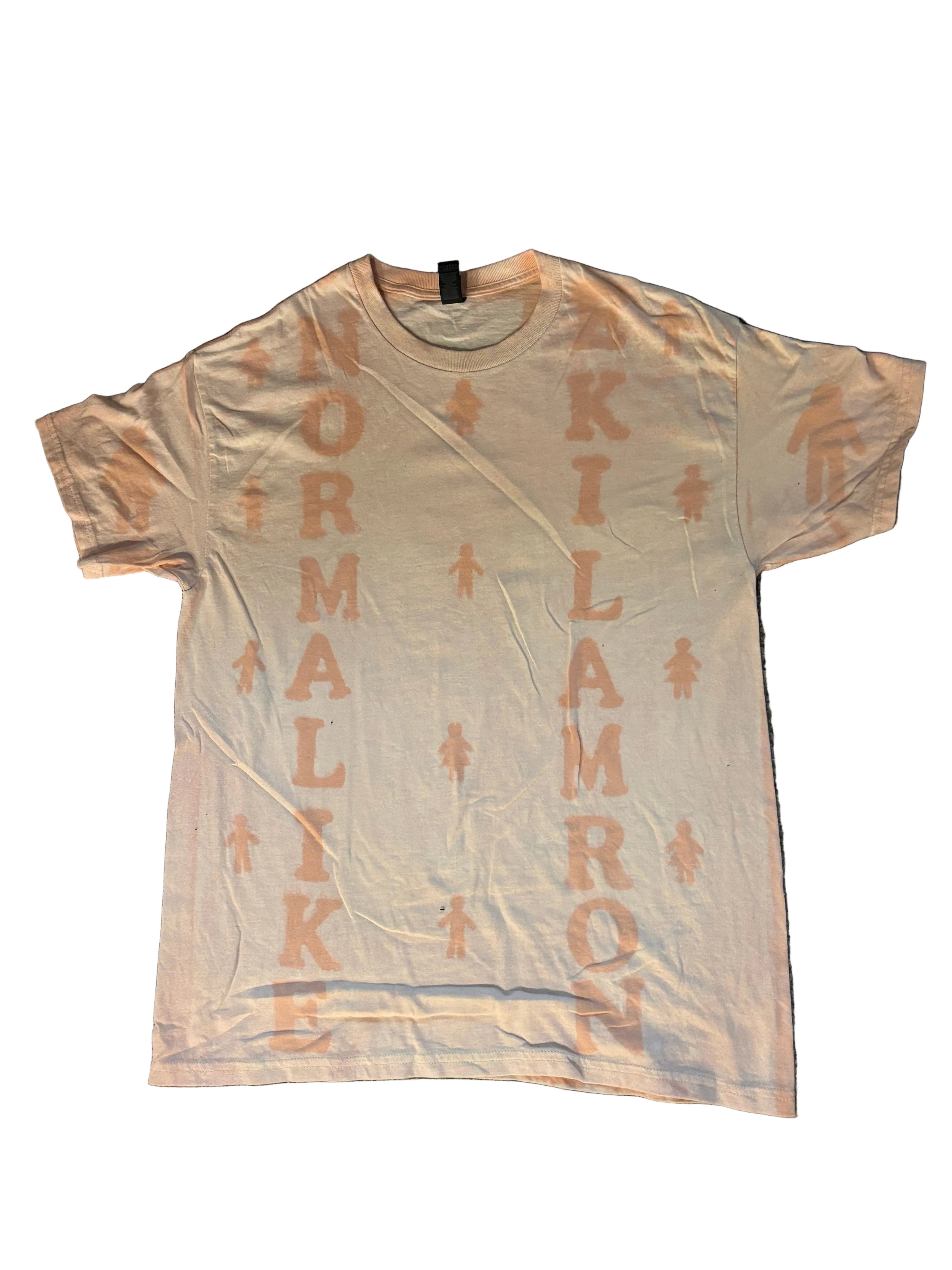 L short sleeve light pink/white