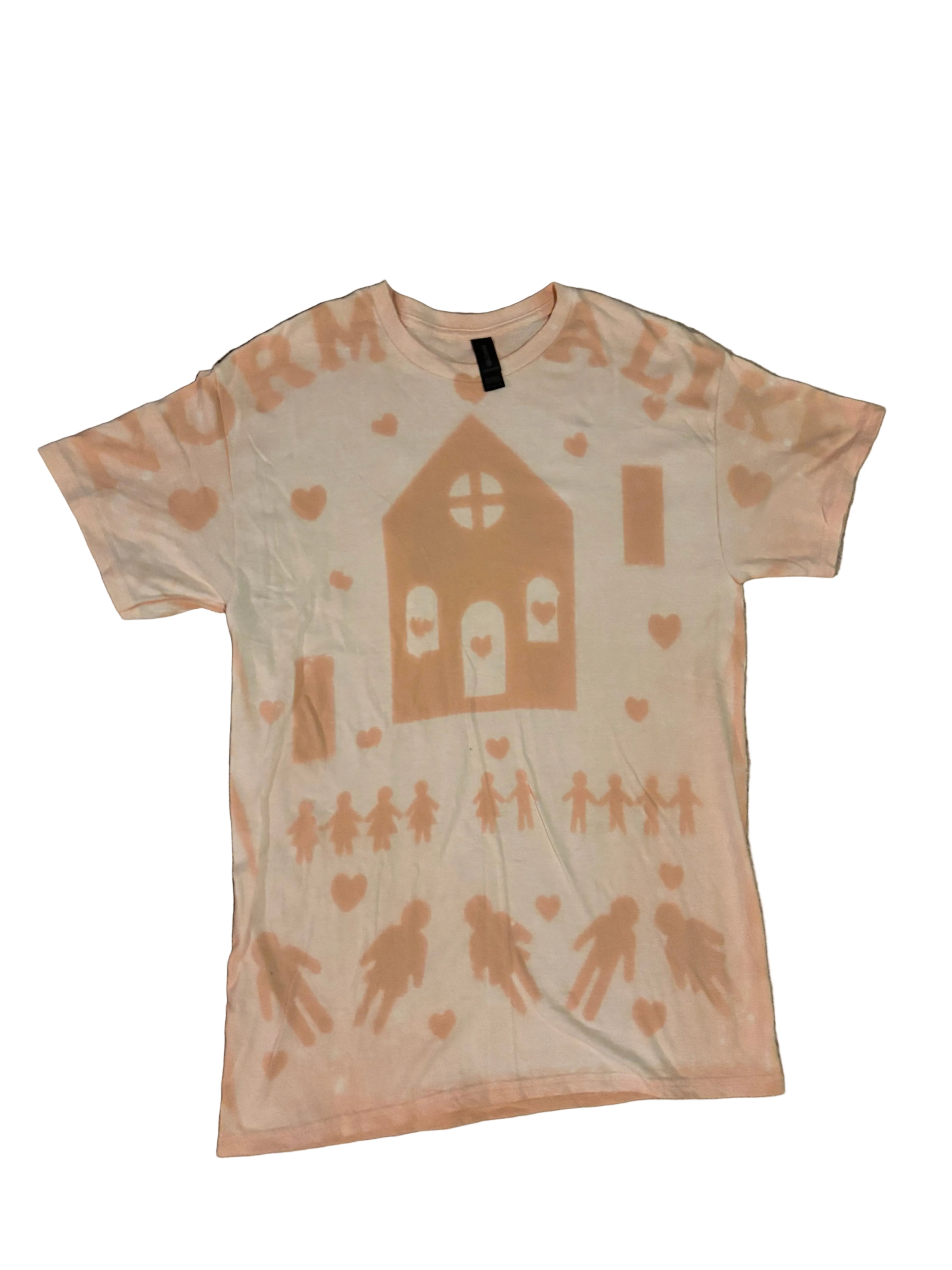 M short sleeve light pink/white