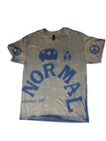 L short sleeve blue/white