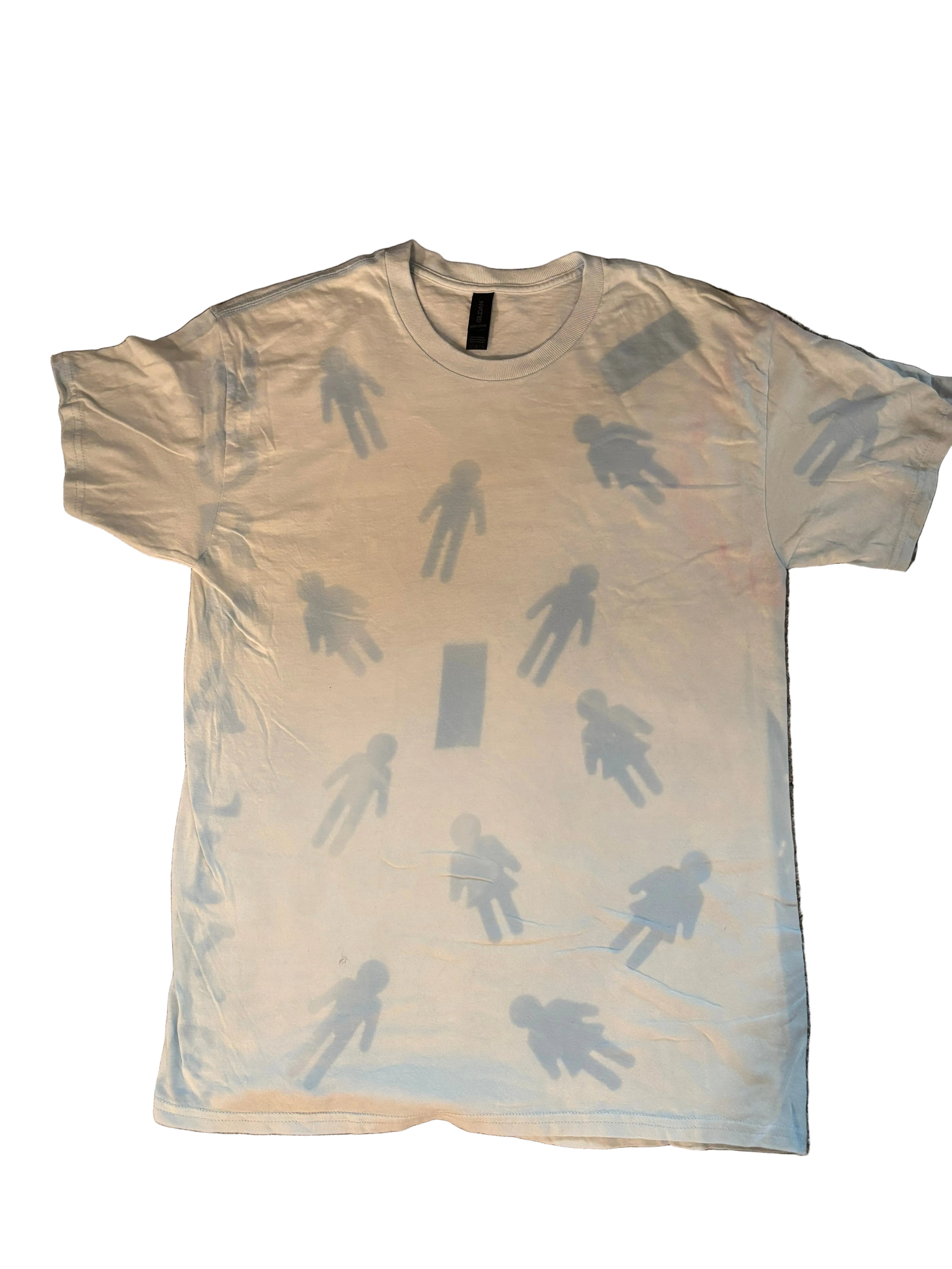 L short sleeve light blue/white