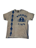 L short sleeve blue/white