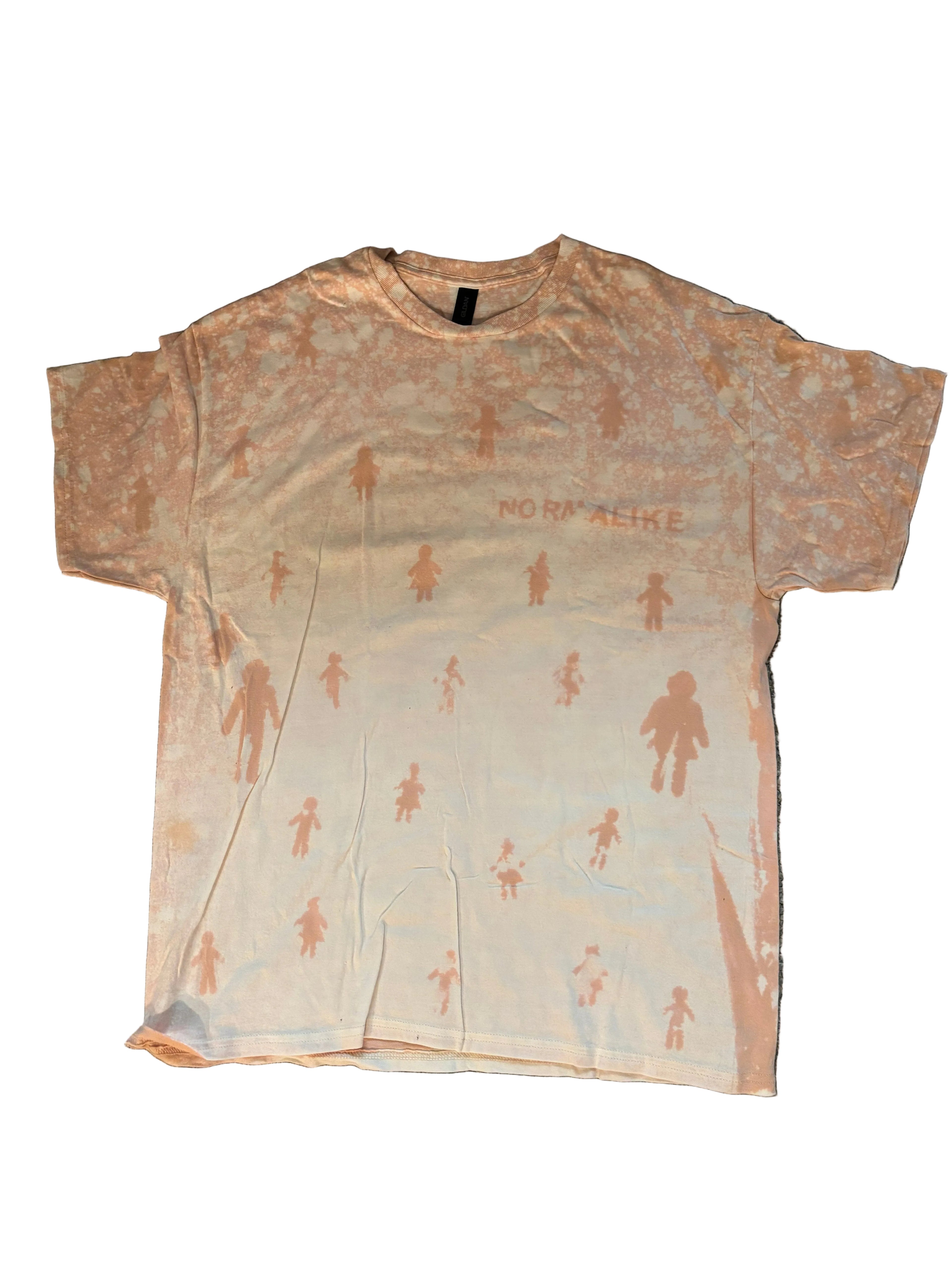 XL short sleeve light pink/white